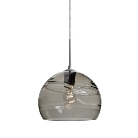 Besa Lighting Spirit 10 Cord Pendant, Smoke, Satin Nickel, 1x60W Incandescent 1JT-SPIR10SM-SN